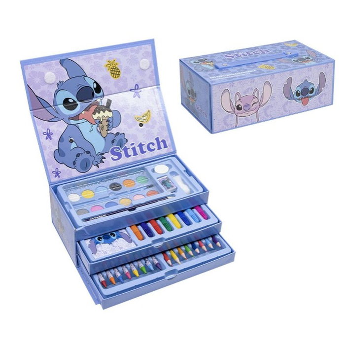 Cerdá Set Papelería Coloreable Maletín Stitch Azul Claro