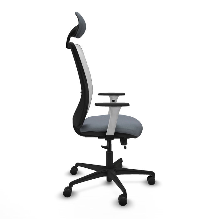 PIQUERAS Y CRESPO Silla de oficina Zulema con mecanismo Sincro/Traslack, Gris y Blanco PIQUERAS Y CRESPO Silla de oficina Zulema con mecanismo Sincro/Traslack, Gris y Blanco