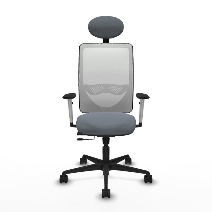 PIQUERAS Y CRESPO Silla de oficina Zulema con mecanismo Sincro/Traslack, Gris y Blanco PIQUERAS Y CRESPO Silla de oficina Zulema con mecanismo Sincro/Traslack, Gris y Blanco