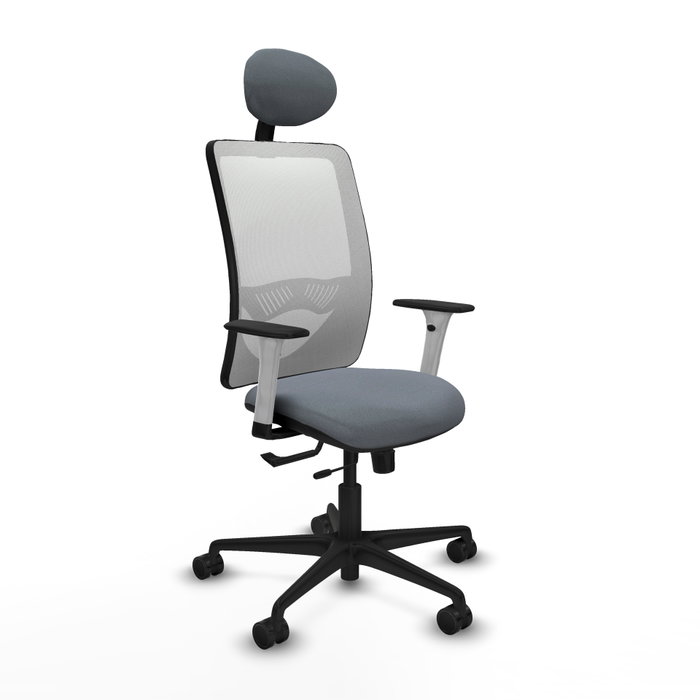 PIQUERAS Y CRESPO Silla de oficina Zulema con mecanismo Sincro/Traslack, Gris y Blanco PIQUERAS Y CRESPO Silla de oficina Zulema con mecanismo Sincro/Traslack, Gris y Blanco