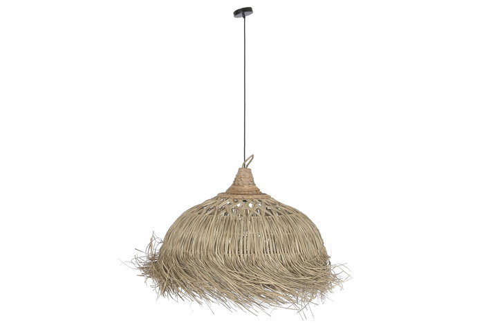 DKD Home Decor Lámpara Techo Balines Lamps 2c 24 Fibras Naturales 45 x 95 x 75 cm Natural