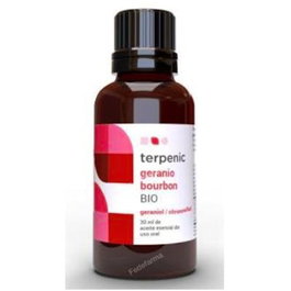 TERPENIC Geranio Bourbon Aceite Esencial Bio 30Ml. Hemostático, tónico astringente, repelente de insectos, antifúngico, antibacteriano, analgésico, antiinflamatorio
