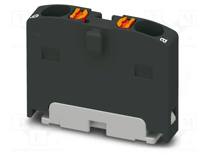 PHOENIX CONTACT PTFIX 2X1,5 BK Conector de carril push-in PHOENIX CONTACT PTFIX 2X1,5 BK Conector de carril push-in