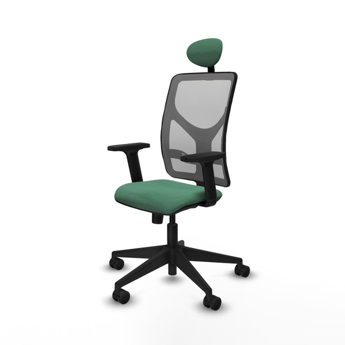 PIQUERAS Y CRESPO Silla de oficina Motilla con mecanismo Sincro, Verde esmeralda y Gris PIQUERAS Y CRESPO Silla de oficina Motilla con mecanismo Sincro, Verde esmeralda y Gris