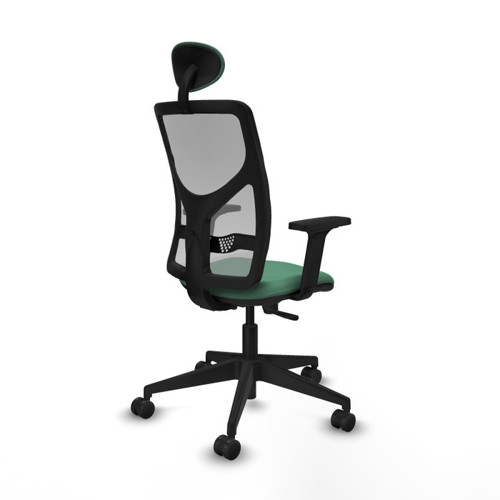 PIQUERAS Y CRESPO Silla de oficina Motilla con mecanismo Sincro, Verde esmeralda y Gris PIQUERAS Y CRESPO Silla de oficina Motilla con mecanismo Sincro, Verde esmeralda y Gris