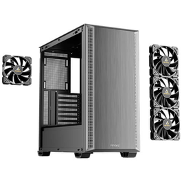 Antec P7 S Chasis Midi Tower Negro para PC con 3 Ventiladores Frontales 120 mm y 1 Trasero 120 mm - Compatible con Discos Duros 3.5" y 2.5", Peso 5.75 kg