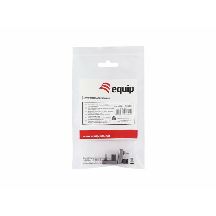 Equip Adaptador USB 4.0 a USB-C 40Gbps 240W PD (Pack de 2)