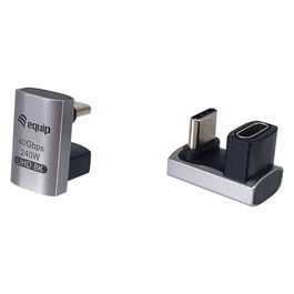 EQUIP Adaptador USB 4.0 a USB-C 2 Pack, 40 Gbps, 240W PD, Compatible Thunderbolt 3, Negro