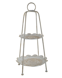 DKD Home Decor Bandeja de Decoración Mandala Blanco y Dorado Mlaya 32x32x60 cm