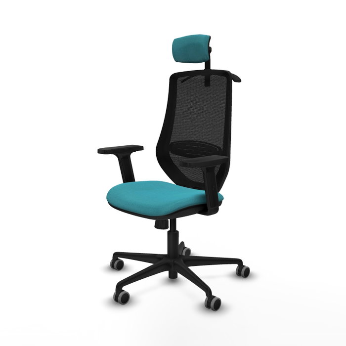PIQUERAS Y CRESPO Silla de oficina Mardos con Mecanismo Sincro, Turquesa y Negro PIQUERAS Y CRESPO Silla de oficina Mardos con Mecanismo Sincro, Turquesa y Negro