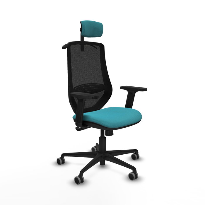 PIQUERAS Y CRESPO Silla de oficina Mardos con Mecanismo Sincro, Turquesa y Negro PIQUERAS Y CRESPO Silla de oficina Mardos con Mecanismo Sincro, Turquesa y Negro