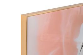 DKD Home Decor Cuadro Moderno Abstracto Naranja Blanco Dorado Terracota Aluminio MDF 80 x 120 x 3.5 cm (2 Unidades)