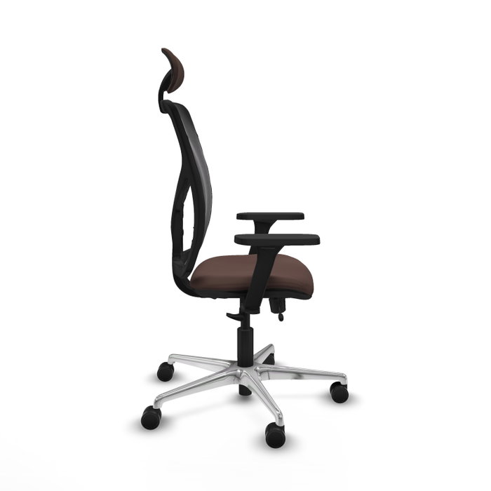 PIQUERAS Y CRESPO Silla de oficina Motilla con mecanismo Sincro/Traslack Marrón oscuro y Negro PIQUERAS Y CRESPO Silla de oficina Motilla con mecanismo Sincro/Traslack Marrón oscuro y Negro