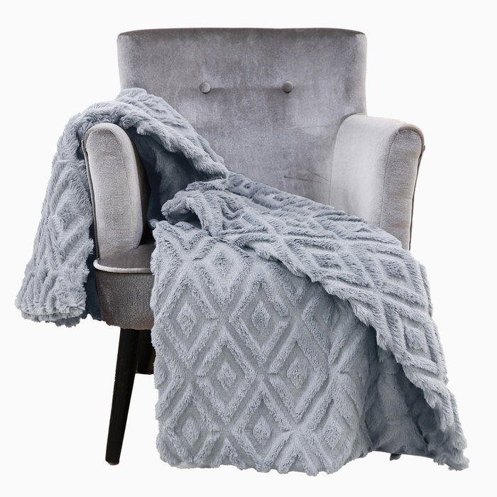 DKD Home Decor Manta Sofa Urban Diamond 2c24 Gris Claro Poliester 170 x 130 cm (2 Unidades) DKD Home Decor Manta Sofa Urban Diamond 2c24 Gris Claro Poliester 170 x 130 cm (2 Unidades)