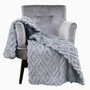 DKD Home Decor Manta Sofa Urban Diamond 2c24 Gris Claro Poliester 170 x 130 cm (2 Unidades)