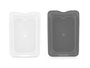 Leknes Fiambrera Plana de Plástico PP, 25 x 17 x 3.5 cm, Colores Surtidos (Blanco o Gris) (Set de 24)