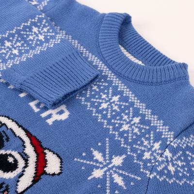 Jersey Unisex Stitch Infantil Navidad Azul