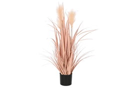 DKD Home Decor Set de 4 Plumeros Coral y Negro en PE y PVC 25x25x80 cm