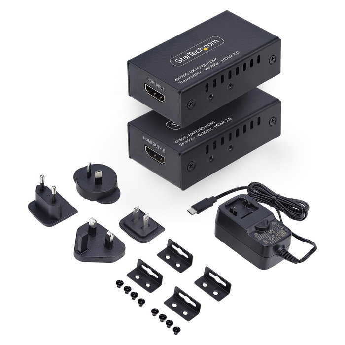 Startech 4k50ic-extend HDMI Extensor Audio/Video Transmisor y Receptor de Señales AV Negro