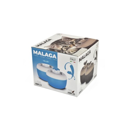 Nayeco Fuente para Gatos y Perros Pequeños Málaga 2W Flor-Azul 1.7L