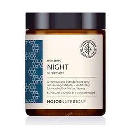 Holos Nutrition Night Support 60 Cápsulas - Bisglicinato de Magnesio y Botánicos para la Relajación y el Sueño