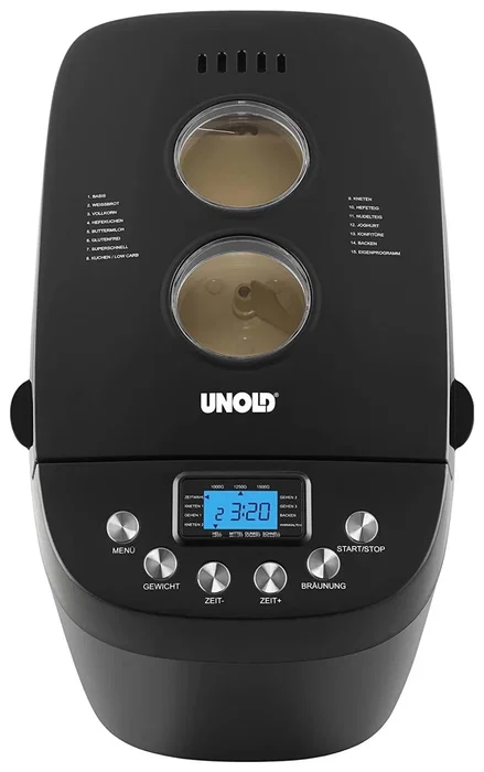 Unold BACKMEISTER Big Black Panificadora de 1,5 kg, Negro