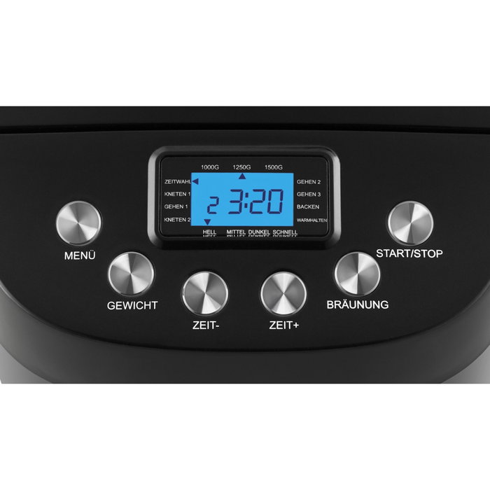 Unold BACKMEISTER Big Black Panificadora de 1,5 kg, Negro