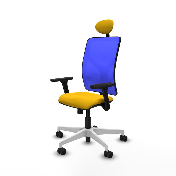 PIQUERAS Y CRESPO Silla de oficina Motilla con mecanismo Sincro, Amarillo y Azul PIQUERAS Y CRESPO Silla de oficina Motilla con mecanismo Sincro, Amarillo y Azul