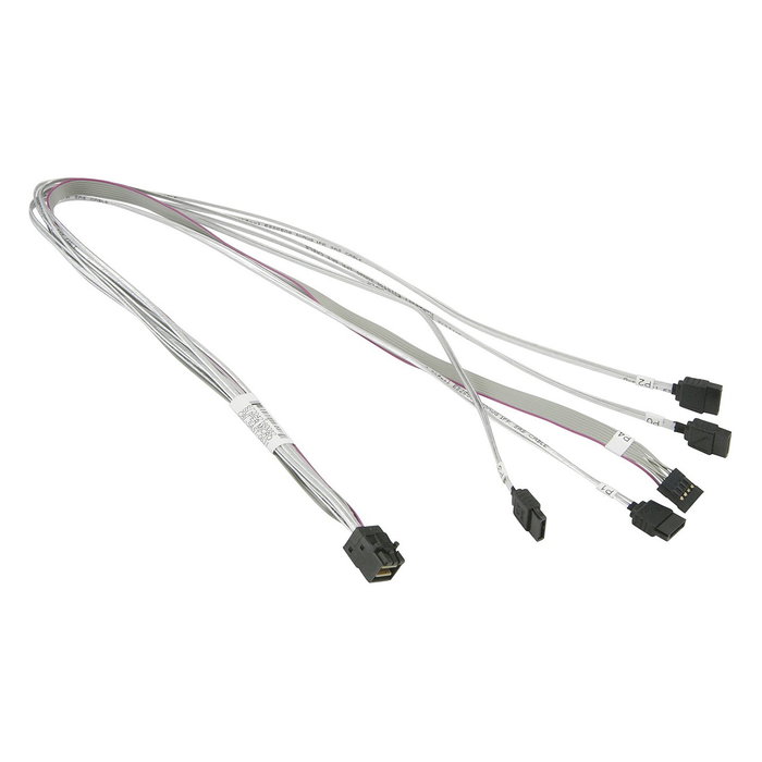 Super Micro MiniSAS HD a 4 SATA 0.7 m Blanco Super Micro MiniSAS HD a 4 SATA 0.7 m Blanco