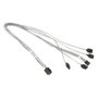 Super Micro MiniSAS HD a 4 SATA 0.7 m Blanco