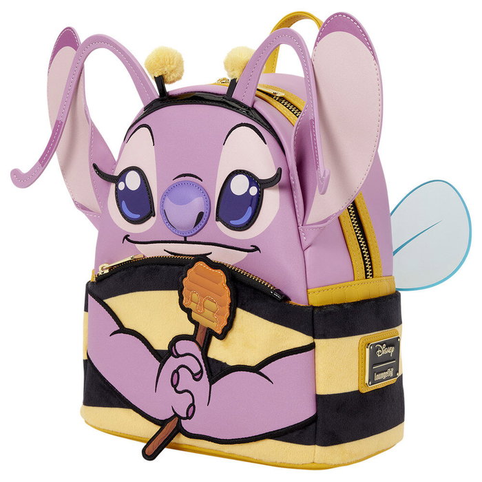 LOUNGEFLY Mochila Angel Abejorro Stitch Disney de 26 cm