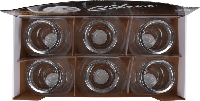 Anna Tarro Vidrio 1500Ml Con 2 Posiciones, Dimensiones 12 Cm Ancho X 16.5 Cm Alto X 16 Cm Largo (12 Unidades)
