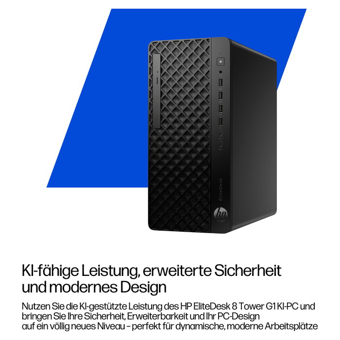 HP EliteDesk 8 Tower G1i CU5 con 32GB RAM, 512GB SSD y Windows 11 Pro