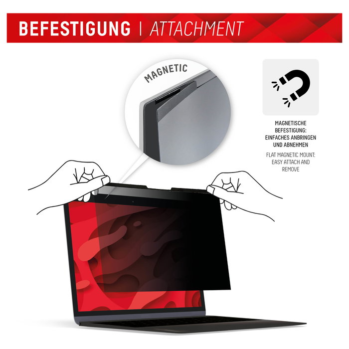 Displex Privacy Safe 01760 Filtro de Privacidad Magnético 2 Vías 13.3" 16:9 para Laptop, Antirreflejo, Antideslumbrante, Protección Luz Azul 98%, Compatible Táctil, 5H Displex Privacy Safe 01760 Filtro de Privacidad Magnético 2 Vías 13.3" 16:9 para Laptop, Antirreflejo, Antideslumbrante, Protección Luz Azul 98%, Compatible Táctil, 5H