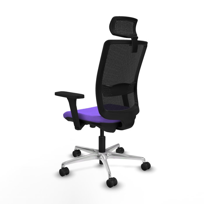 PIQUERAS Y CRESPO Silla de oficina Haches con mecanismo Sincro/Traslack, Lila y Negro