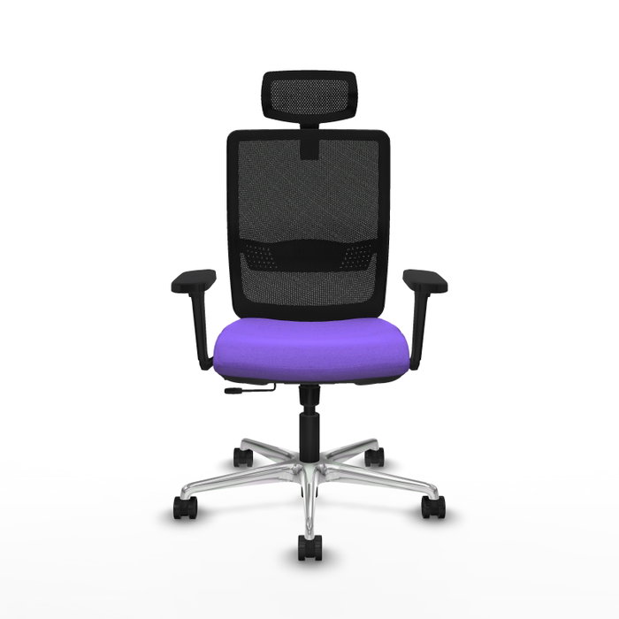 PIQUERAS Y CRESPO Silla de oficina Haches con mecanismo Sincro/Traslack, Lila y Negro
