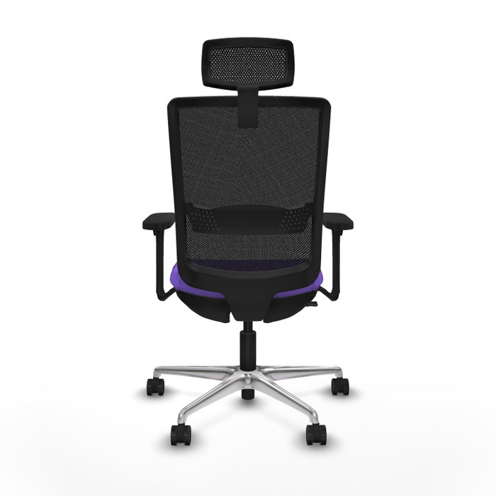 PIQUERAS Y CRESPO Silla de oficina Haches con mecanismo Sincro/Traslack, Lila y Negro