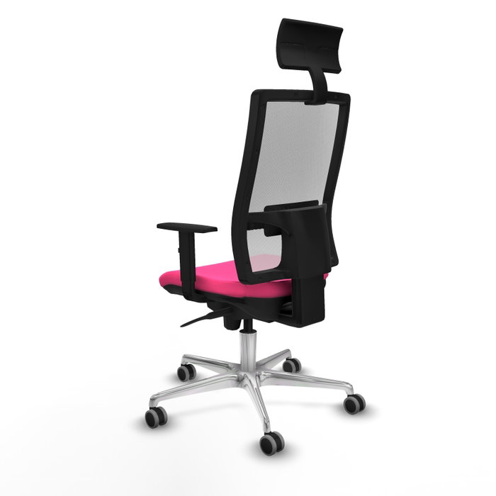 PIQUERAS Y CRESPO Silla de oficina Horna Rosa y Blanco con Mecanismo Sincro PIQUERAS Y CRESPO Silla de oficina Horna Rosa y Blanco con Mecanismo Sincro