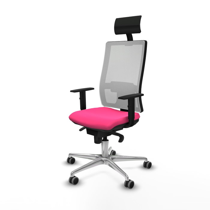 PIQUERAS Y CRESPO Silla de oficina Horna Rosa y Blanco con Mecanismo Sincro PIQUERAS Y CRESPO Silla de oficina Horna Rosa y Blanco con Mecanismo Sincro