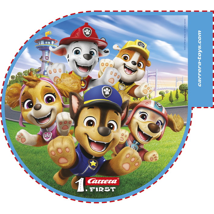Carrera First Pista de Carreras Paw Patrol con Chase y Marshall, 2,4 m
