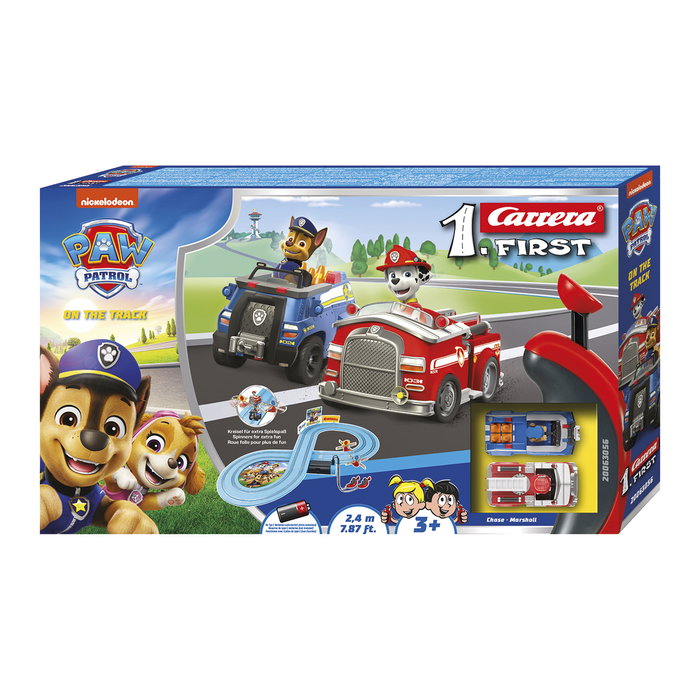 Carrera First Pista de Carreras Paw Patrol con Chase y Marshall, 2,4 m