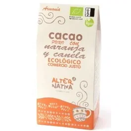 ALTERNATIVA 3 Cacao con Naranja y Canela 125g - Cacao Puro Desgrasado en Polvo Bio, Sin Azúcar Añadido, Ecológico, Comercio Justo