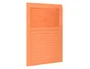 Q-connect Subcarpeta de Cartulina DIN A4 Naranja con Ventana Transparente, 120 g/m², Certificado Blue Angel