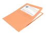 Q-connect Subcarpeta de Cartulina DIN A4 Naranja con Ventana Transparente, 120 g/m², Certificado Blue Angel