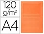 Q-connect Subcarpeta de Cartulina DIN A4 Naranja con Ventana Transparente, 120 g/m², Certificado Blue Angel