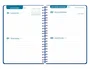 Liderpapel Agenda Escolar 2026-2027 Classic - Espiral, A5, 2 días por página, Interior Bilingüe, Azul Marino, Papel FSC 70g