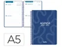 Liderpapel Agenda Escolar 2026-2027 Classic - Espiral, A5, 2 días por página, Interior Bilingüe, Azul Marino, Papel FSC 70g