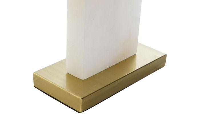 DKD Home Decor Lámpara Sobremesa Blanco Dorado 25 x 76 x 38 cm Marmol Metal