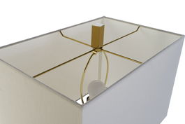 DKD Home Decor Lámpara Sobremesa Blanco Dorado 25 x 76 x 38 cm Marmol Metal