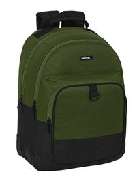 Mochila Escolar Safta Dark forest Negro Verde 32 x 42 x 15 cm